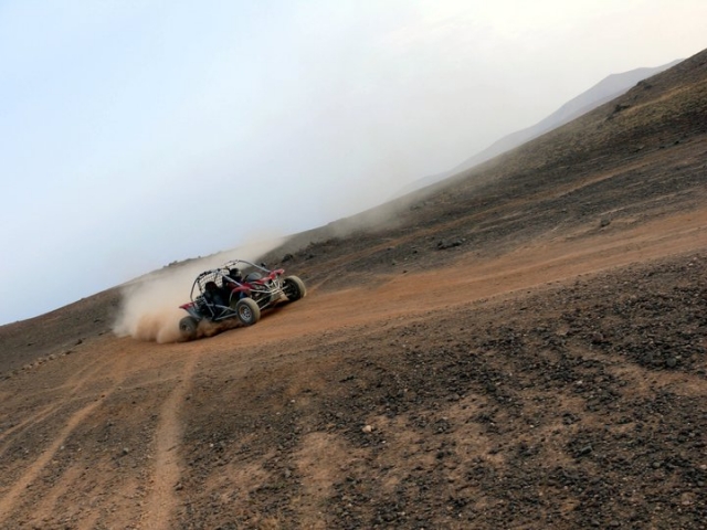  Driving in a desert area 